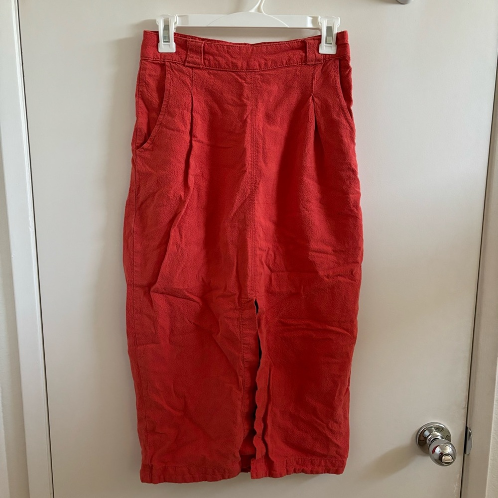 Free People Orange Women's Skirt